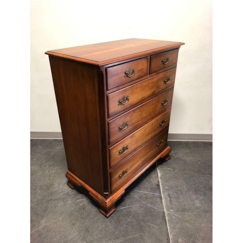 American CHERRY HILL COLLECTION Cherry Chippendale Chest of Drawers w/ Fluted Columns