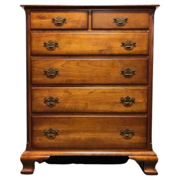 CHERRY HILL COLLECTION Cherry Chippendale Chest of Drawers w/ Fluted Columns