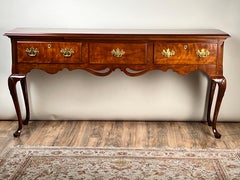 Vintage Solid Cherry Queen Anne Style Sideboard by Henredon