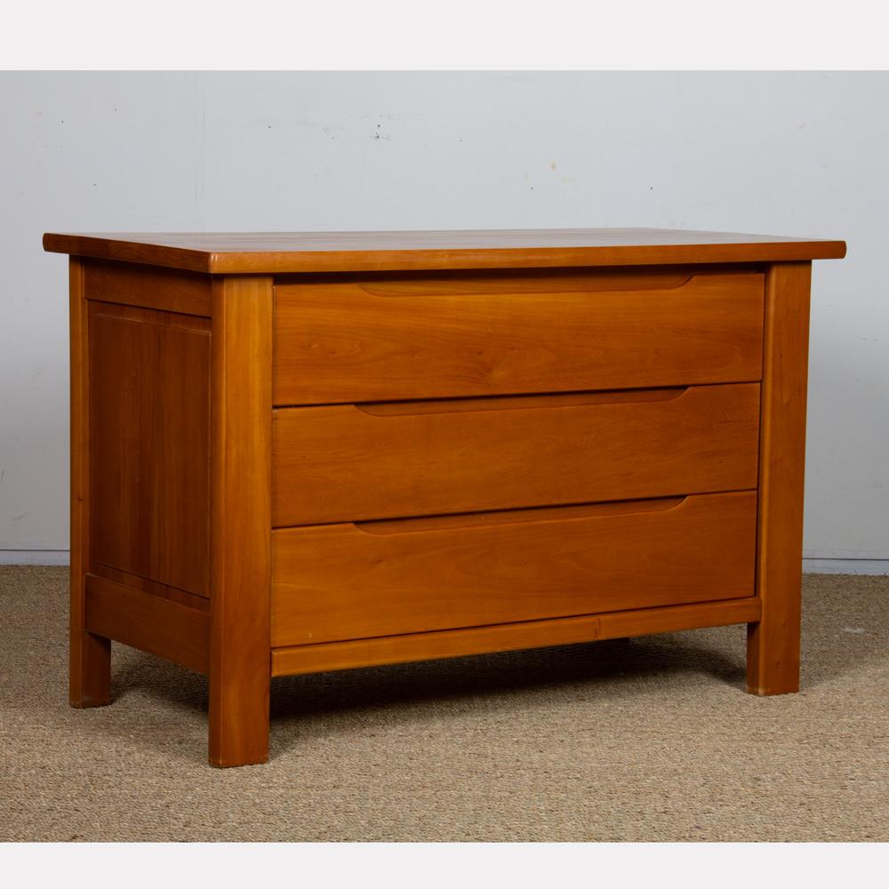 Fin du 20e siècle Vintage solid elm chest of drawers, 1980s en vente
