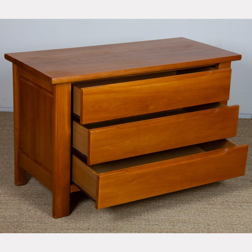 Vintage solid elm chest of drawers, 1980s en vente 2