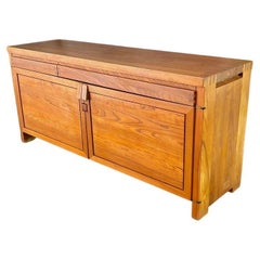 Credenza d'epoca in olmo massiccio R08 di Pierre Chapo, Francia, 1960 ca. 1960s