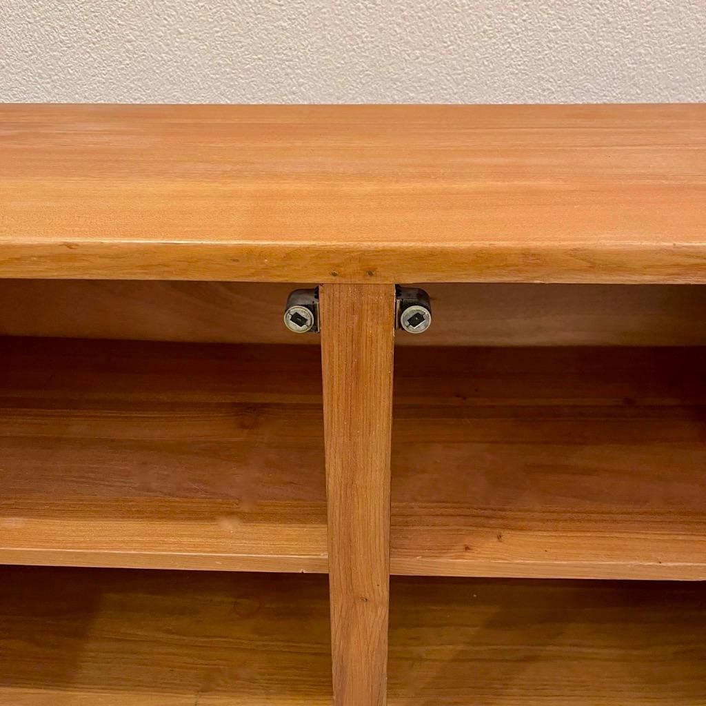 Vintage solid elm sideboard by Maison Regain, France ca. 1960s For Sale 10