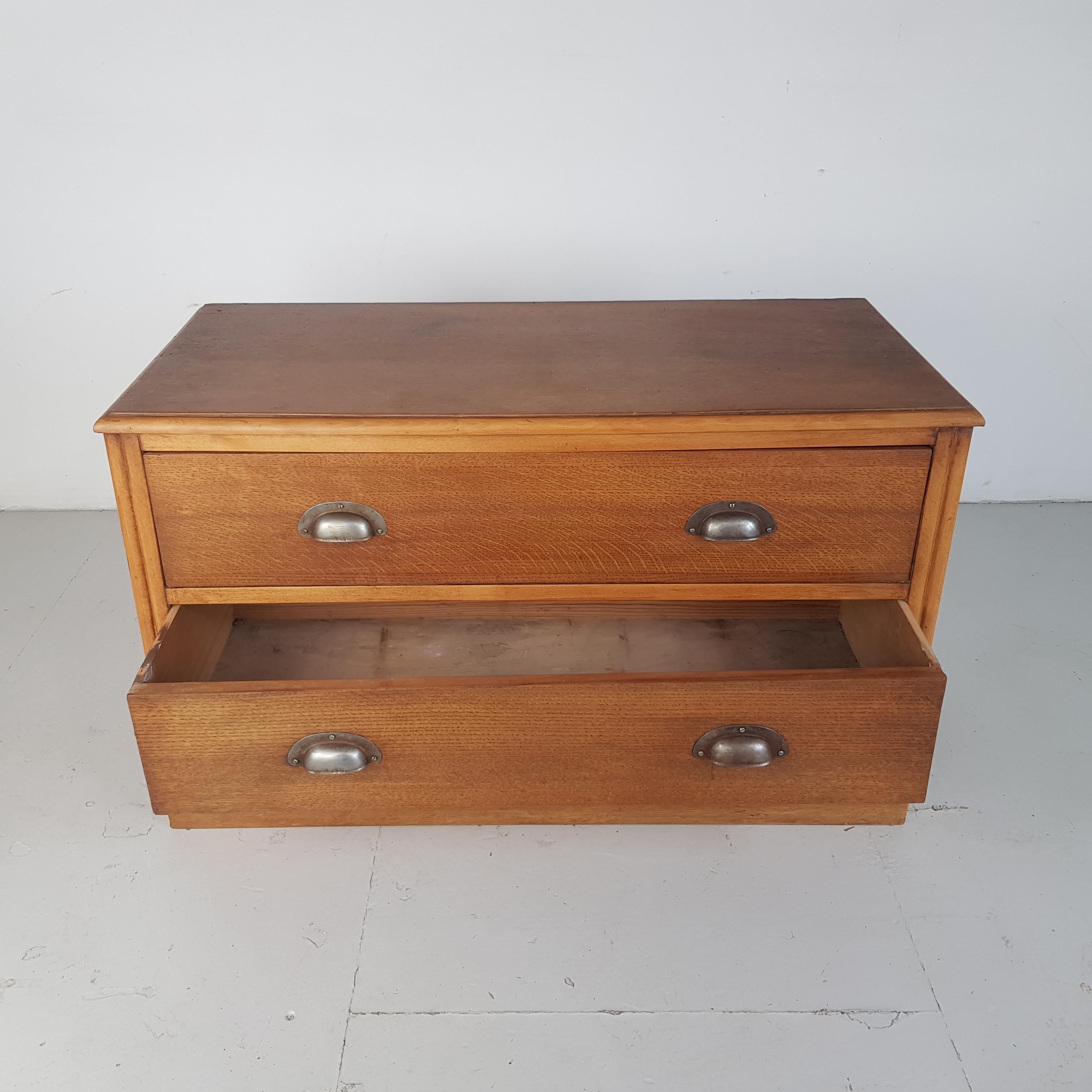 20th Century Vintage Solid Fronted Haberdashery Chest of Drawers For Sale