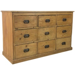 Antique Solid Fronted Haberdashery Drawers, circa 1890