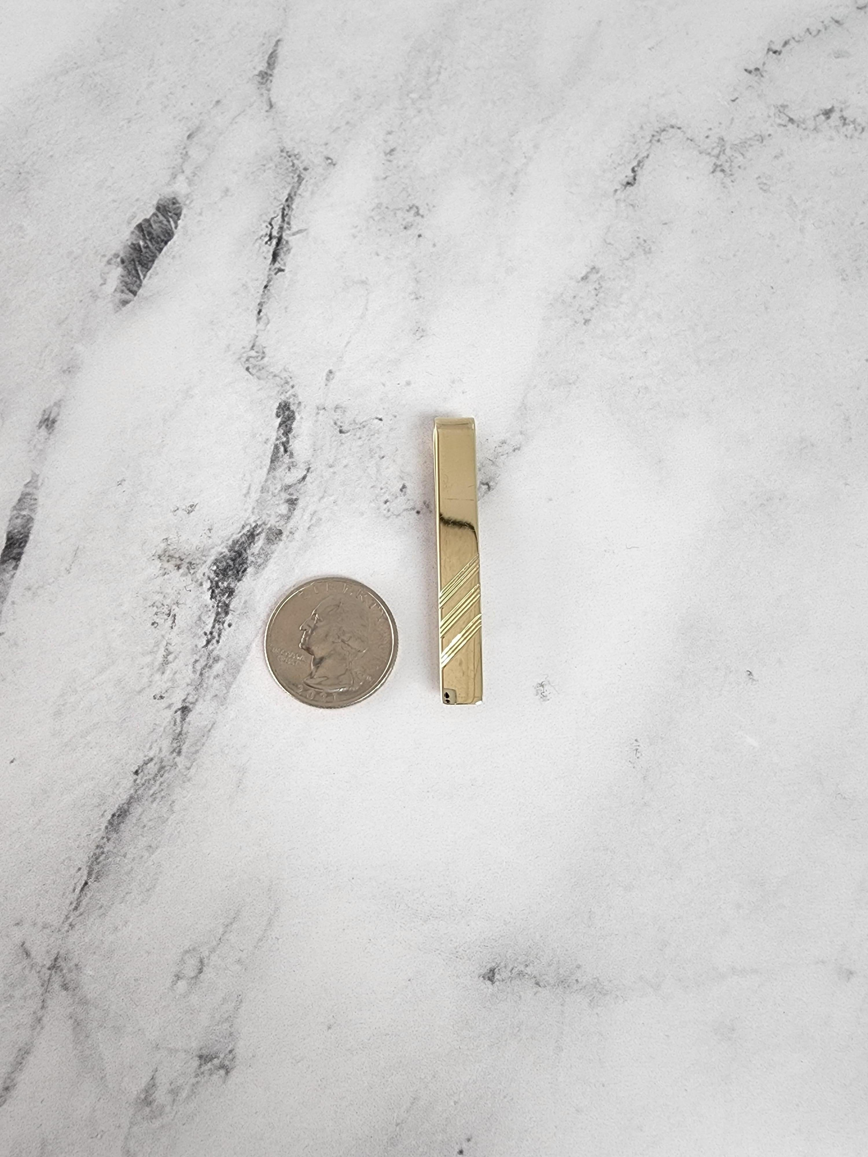 Femenino o masculino Pinza para billetes vintage de oro macizo amarillo de 14k en venta