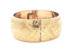 Vintage in oro massiccio con incisione a mano del disegno di una sirena a doppia finitura con cerniera