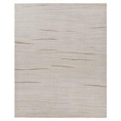 Kilim vintage massif dans les tons beige, or et crème avec des rayures - Rug & Kilim