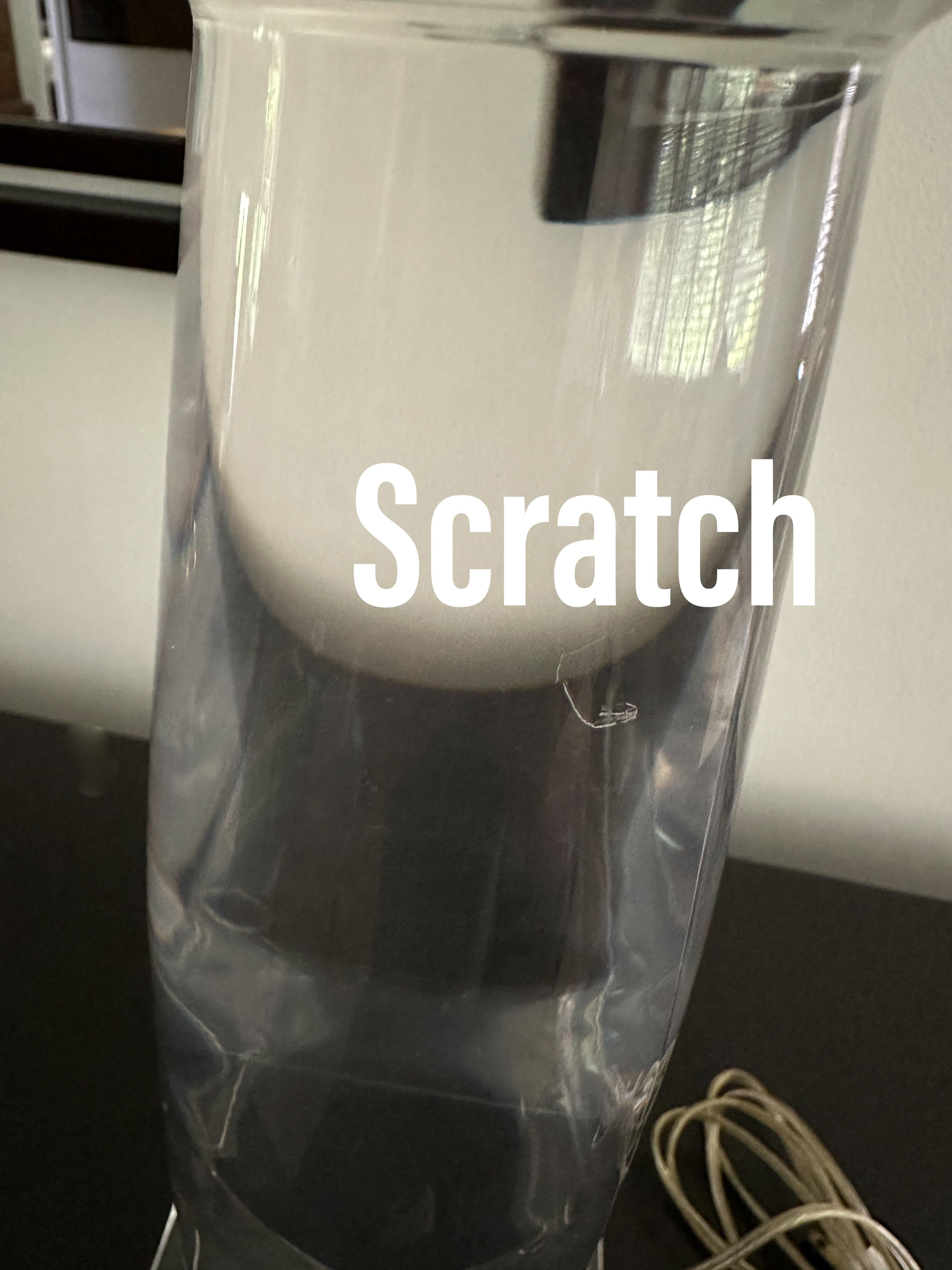 Lampe de table à colonne grecque vintage en lucite massive Karl Springer en vente 6