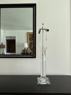 Vintage Solid Lucite Karl Springer Greek Column Table Lamp