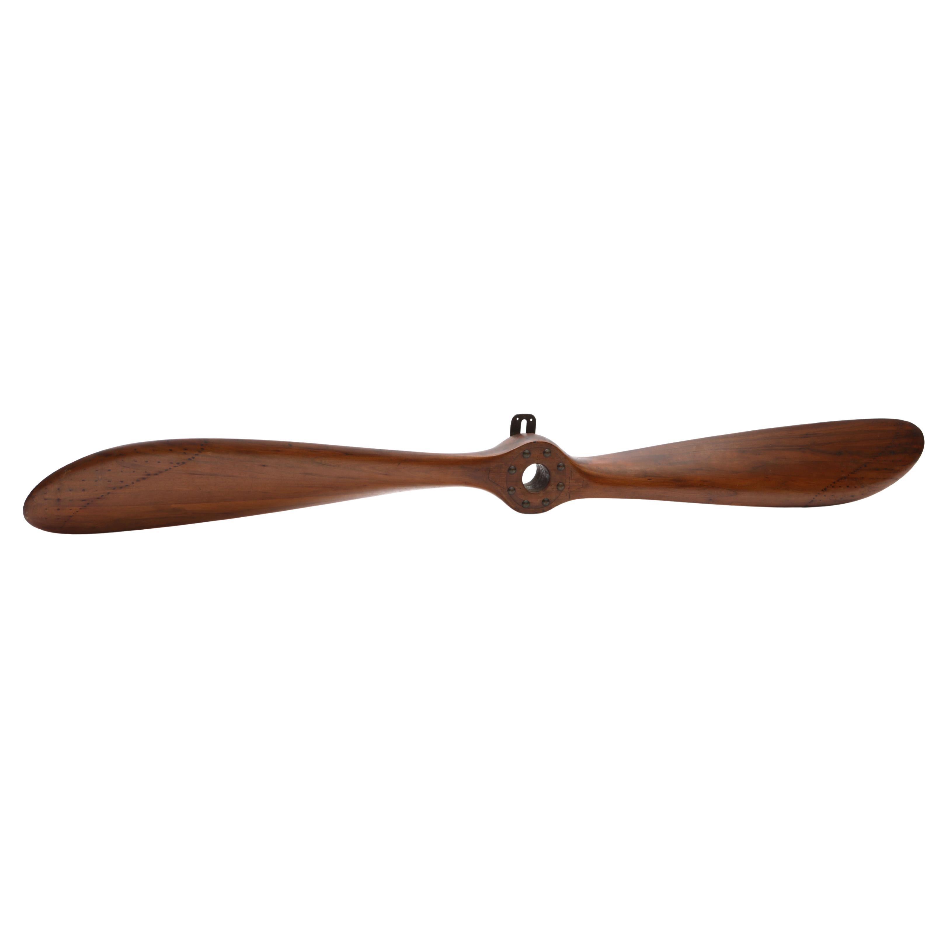 Vintage Solid Mahogany Aircraft Propeller, England C. 1920-1930