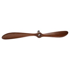 Vintage Solid Mahogany Aircraft Propeller, England C. 1920-1930