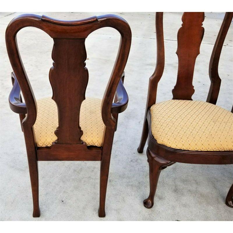 Mahogany George II Queen Anne Dining Chairs - Set of 6 In Good Condition For Sale In Lake Worth, FL