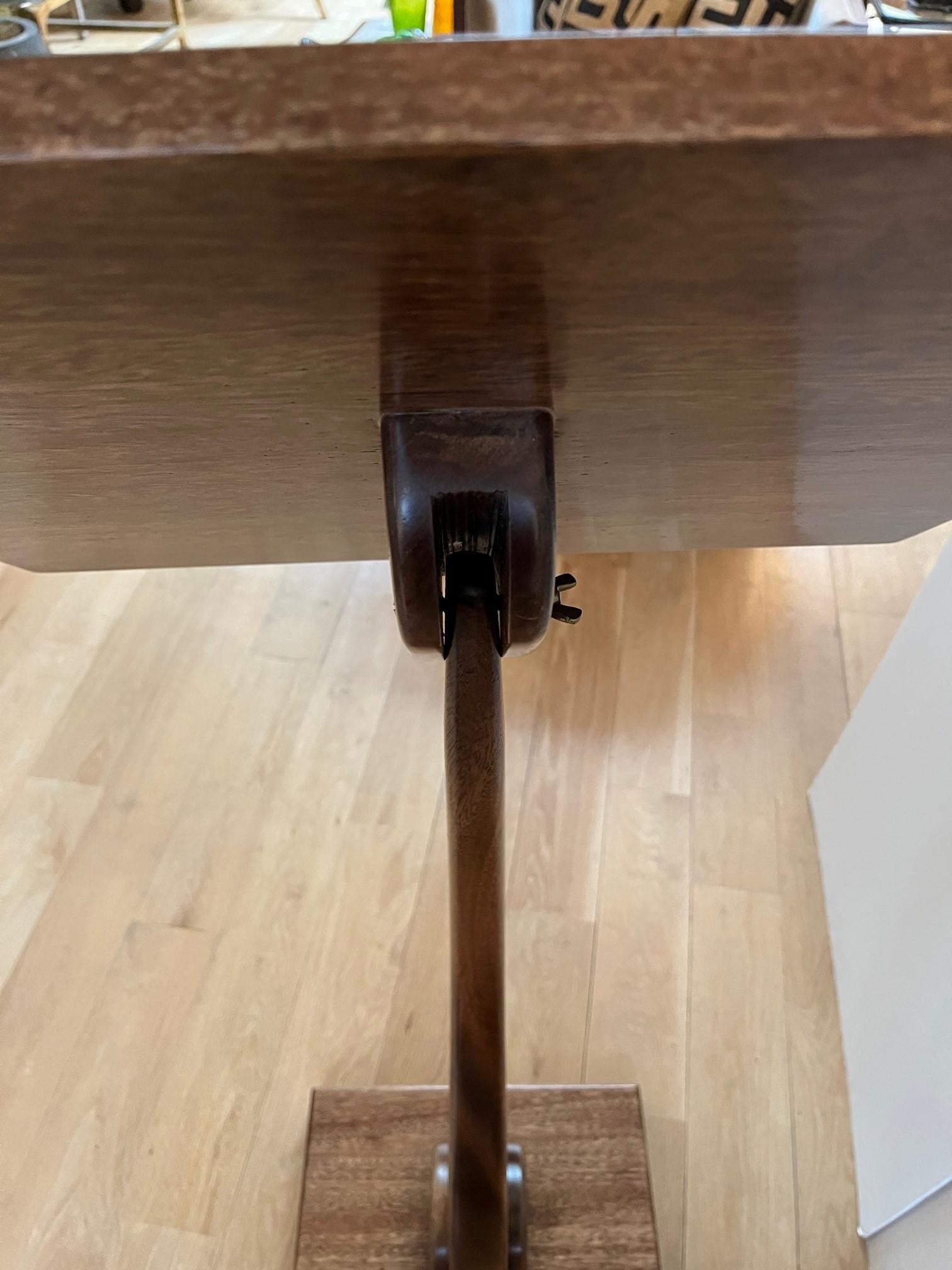 American Vintage Solid Mahogany Handcrafted Music Stand For Sale