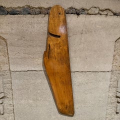 Vintage Solid Mahogany Wood Boat Rudder -Sailboat  Nautical Sculpture