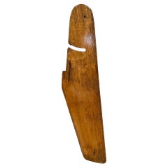 Vintage Massiv Mahagoni Holz Boot Ruder -Segelboot  Nautische Skulptur