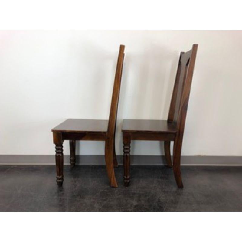 British Colonial Solid Mango Wood Dining / Kitchen Chairs - Pair A