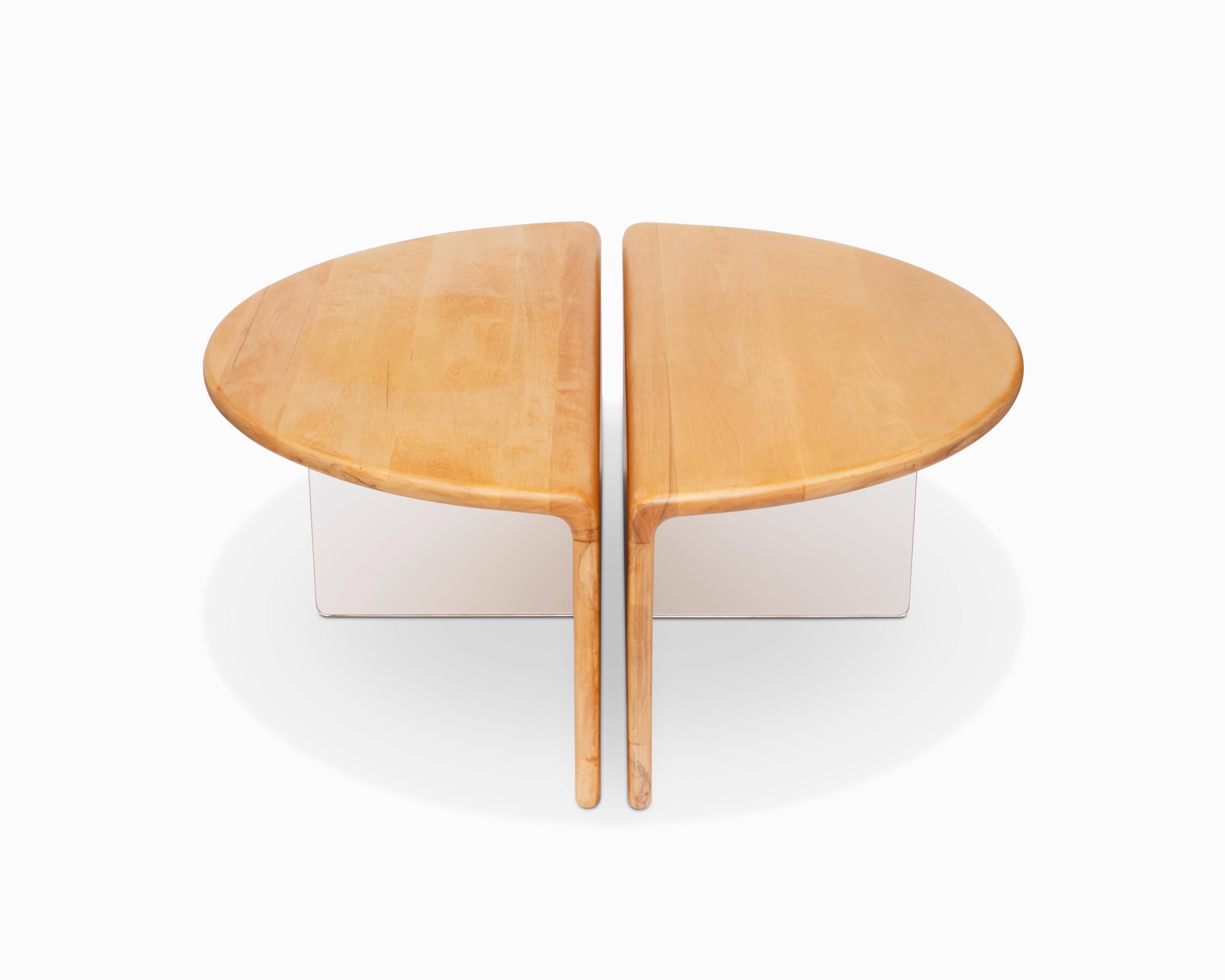 Mid-Century moderno Tavolino vintage in acero massiccio e lucite di Gerald McCabe in vendita