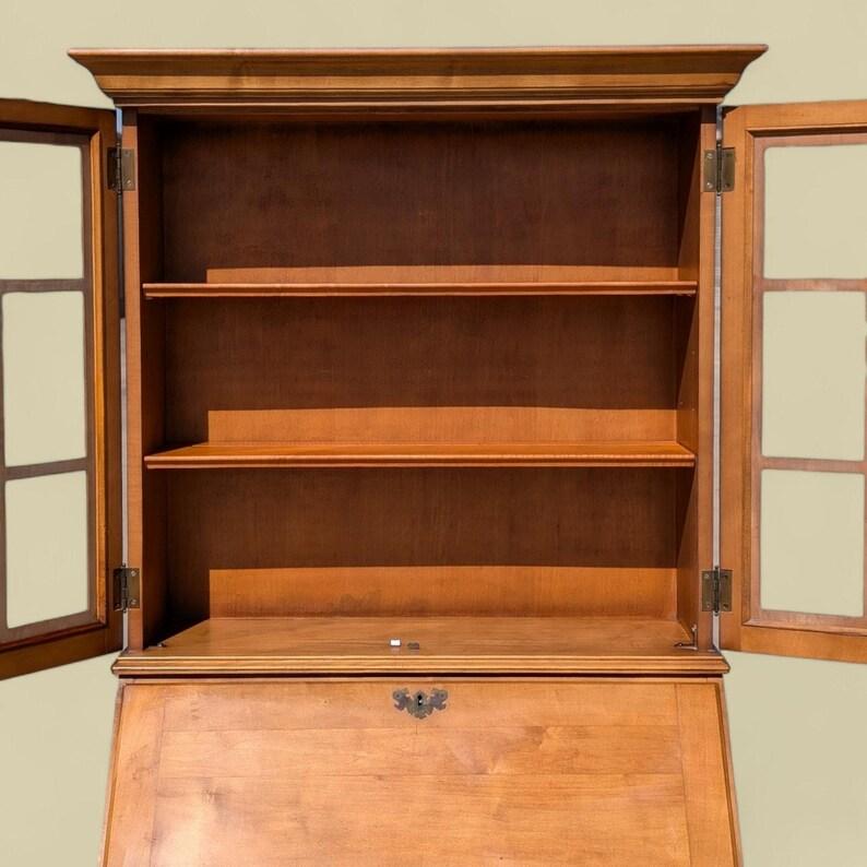 Vintage Solid Maple Secretary Cabinet, Desk, Storage, Entryway, Living Room 4