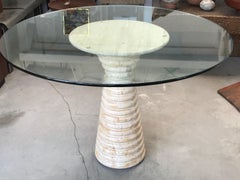 Vintage Solid Marble Base Dinette Table
