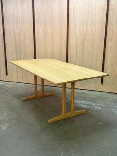Vintage Solid Oak Danish Dining Table by Børge Mogensen
