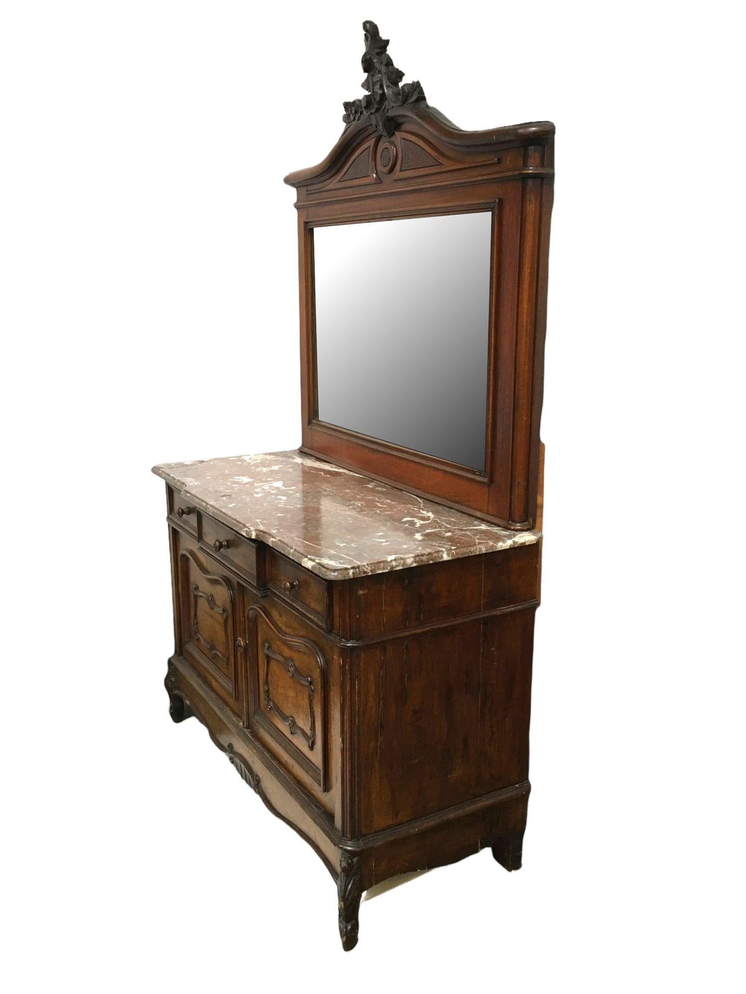 oak vanity table