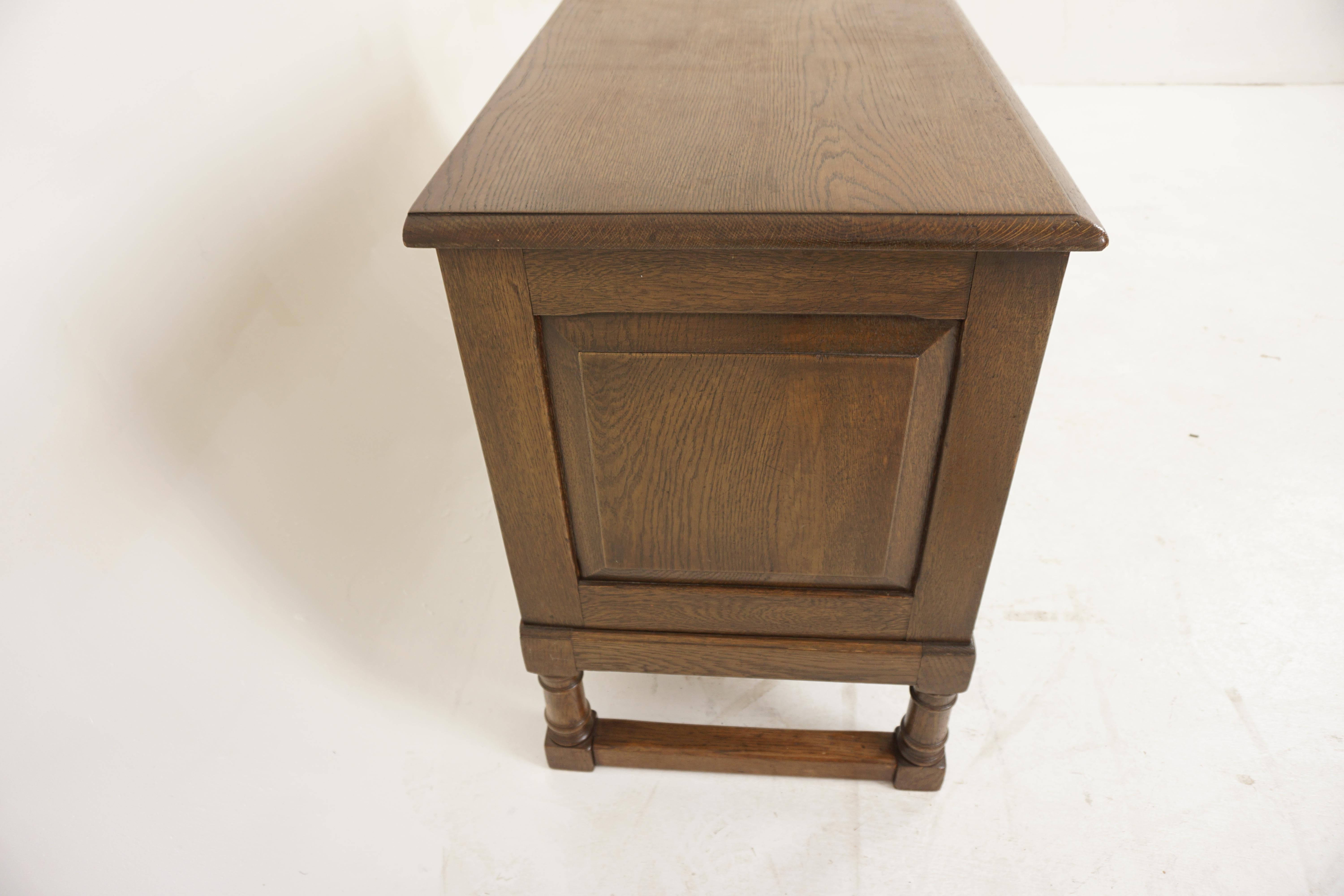 Vintage Solid Oak Sideboard, Dresser, Buffet, Scotland 1930, H1157 For Sale 1