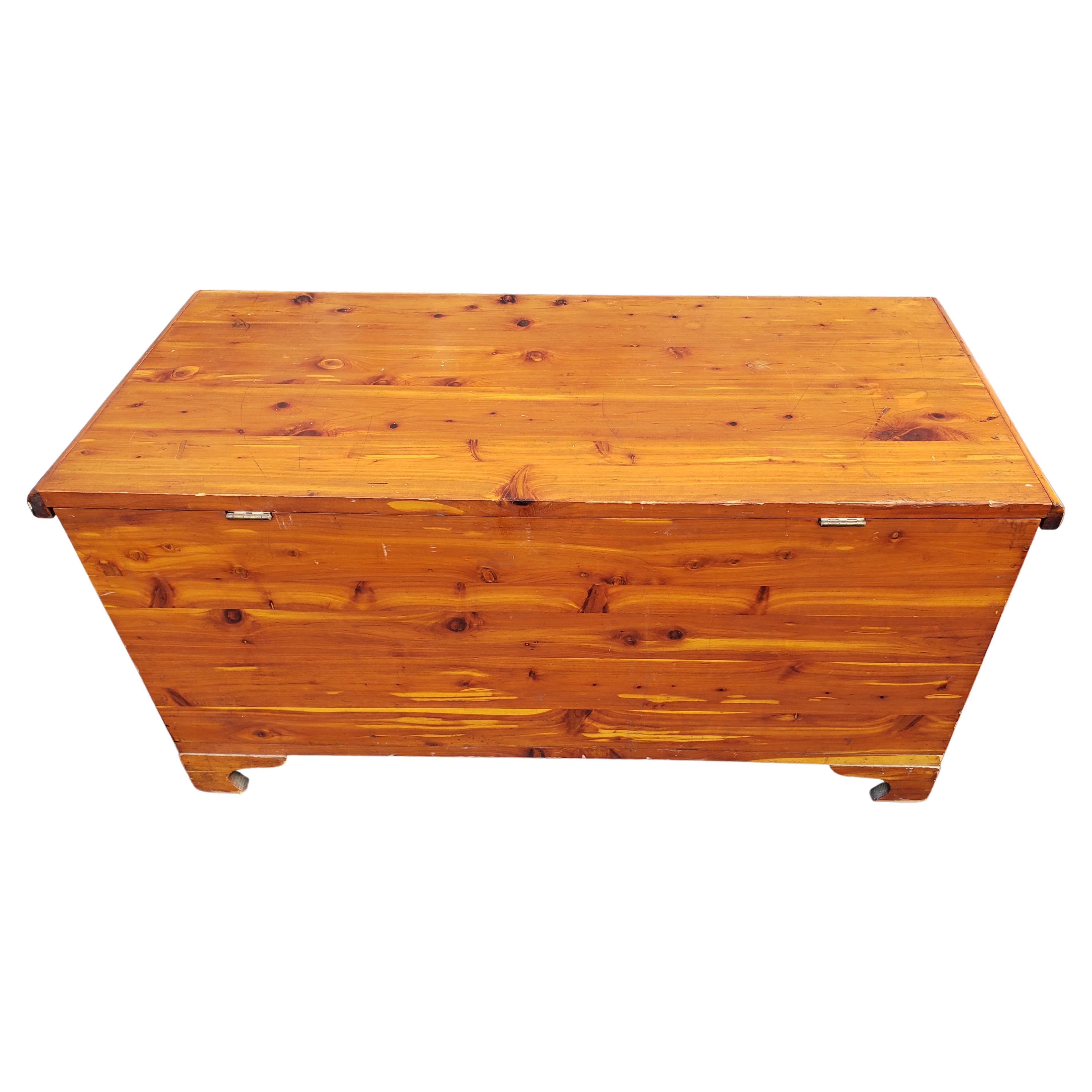 American Vintage Solid Pine Cedar Chest by Bally MFG co Bally Pa For Sale
