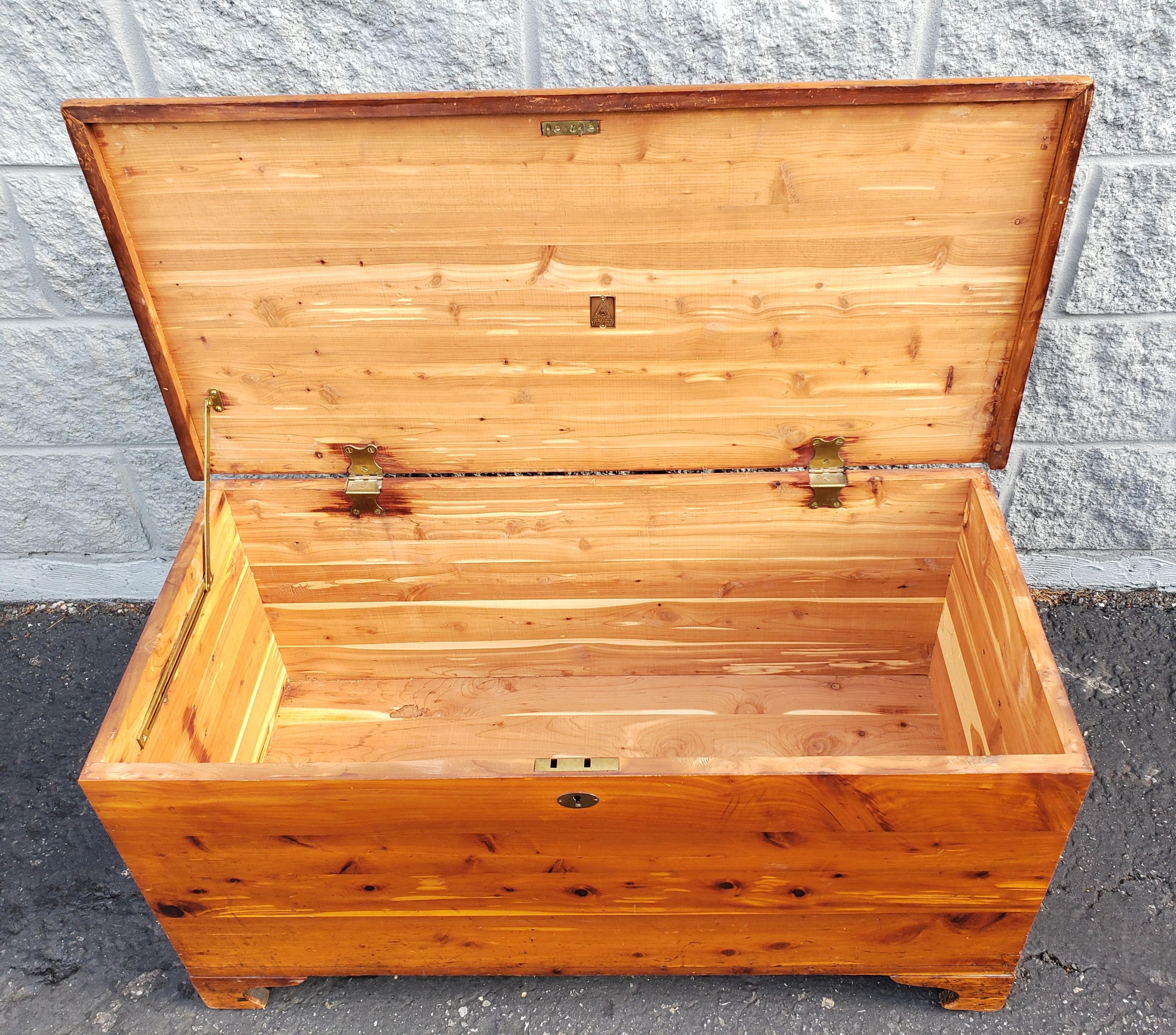 Woodwork Vintage Solid Pine Cedar Chest by Bally MFG co Bally Pa For Sale