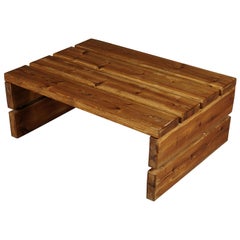 Vintage Solid Pine Coffee Table from Sweden, circa 1970