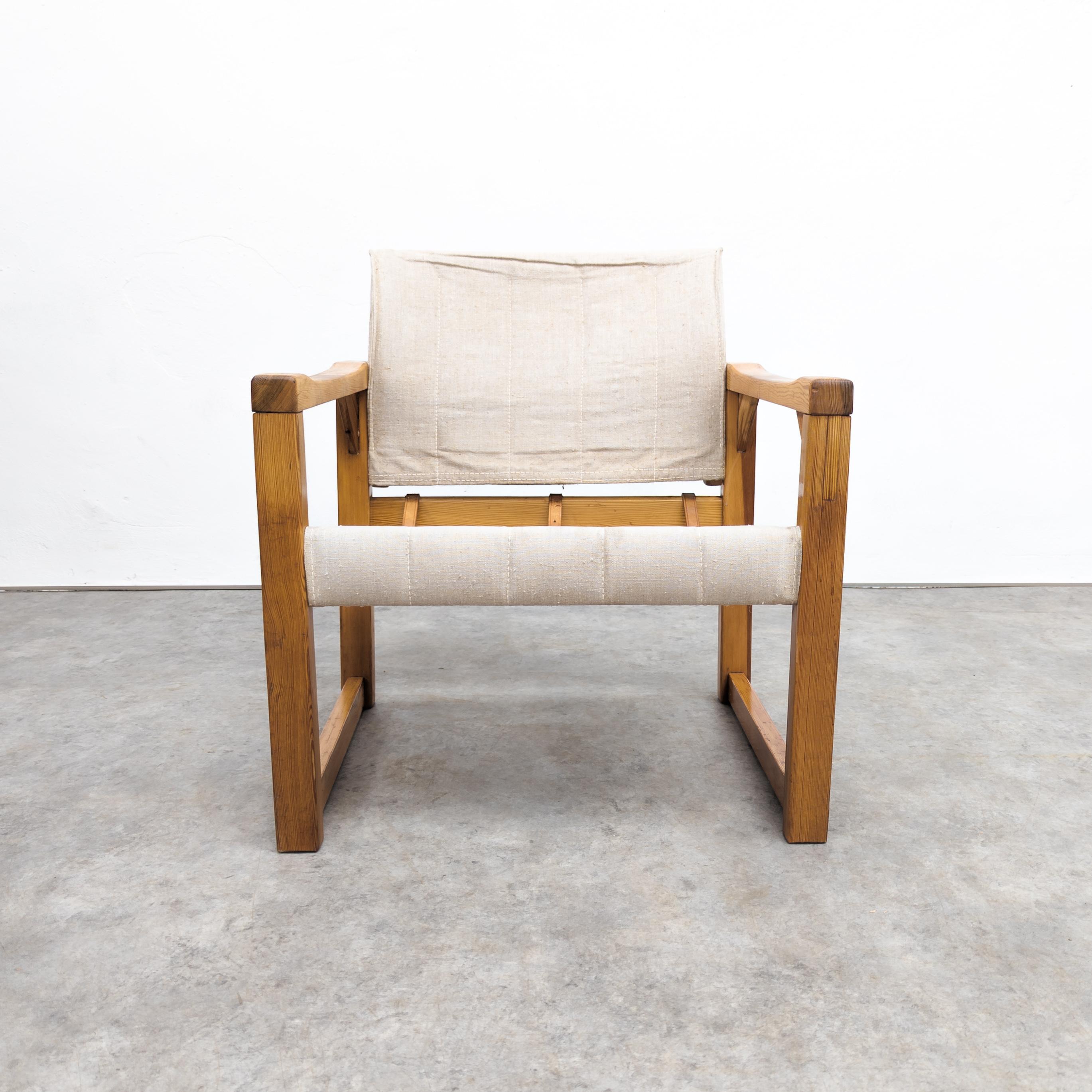 Diana Safari-Stuhl aus massivem Kiefernholz von Karin Mobring für Ikea, 1970er Jahre (Schwedisch) im Angebot