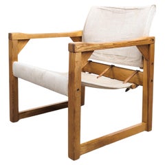 Used solid pine Diana safari chair by Karin Mobring for Ikea, 1970s