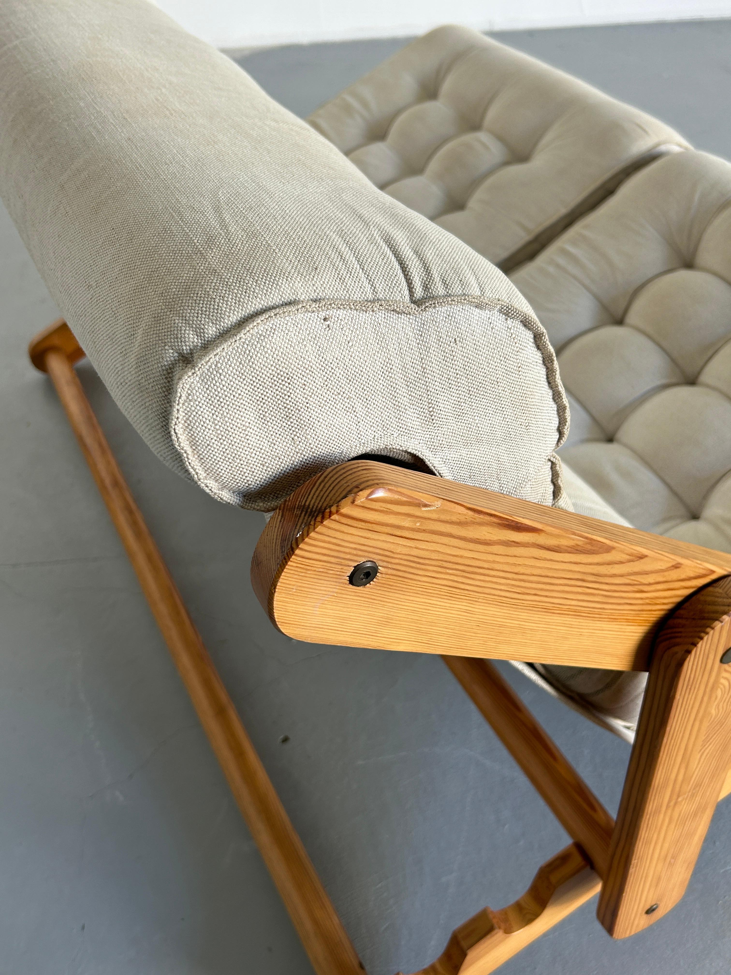 Fauteuil de salon pliant Kon-Tiki en pin massif, Gillis Lundgren, Ikea 2