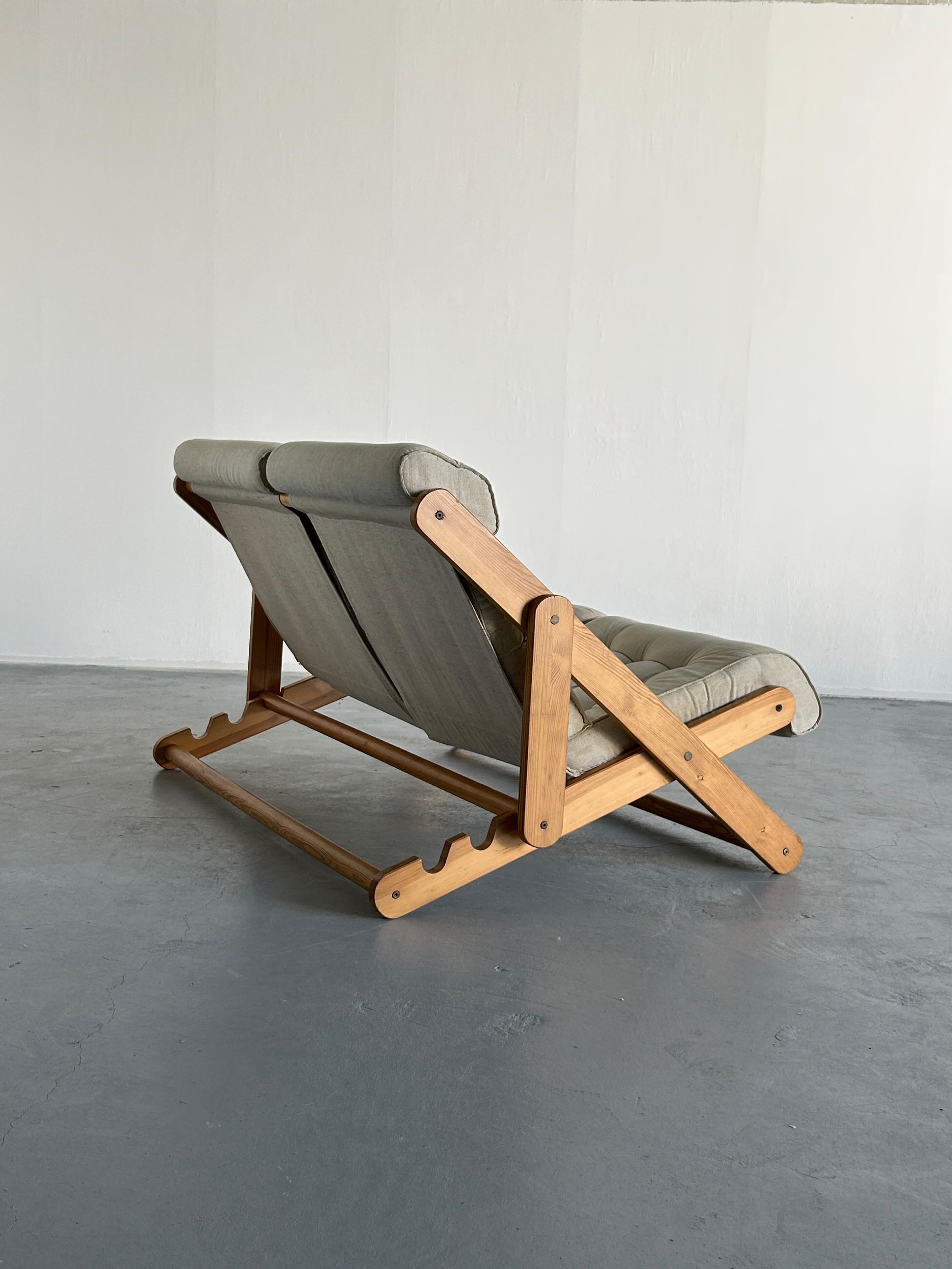 Fauteuil de salon pliant Kon-Tiki en pin massif, Gillis Lundgren, Ikea 3