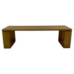 Vintage solid pine wood bench by Ate van Apeldoorn , 1970s