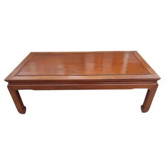 Vintage Solid Rosewood Oriental Accent Coffee Table, Circa 1950s