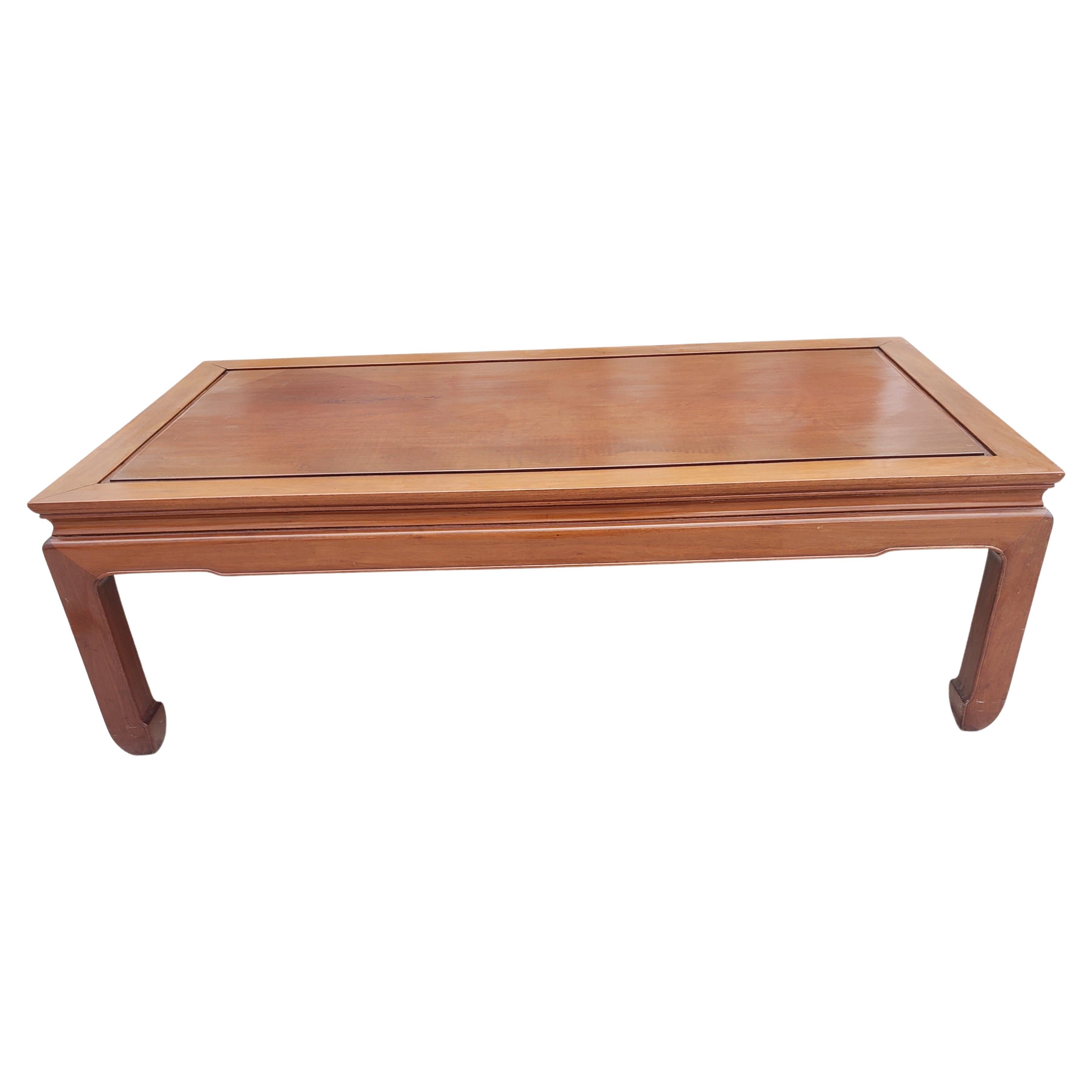 20th Century Vintage Solid Rosewood Oriental Accent Coffee Tables