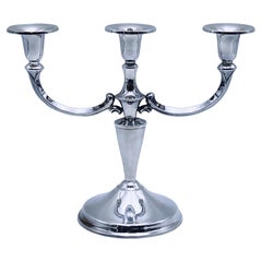 Vintage Solid Silver 830 Fine Candelabra, 3-Light, Modern design, from 1993