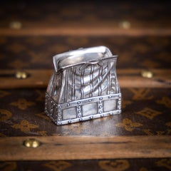 Vintage Solid Silver Match Striker Vesta by William Base & Sons, 1930