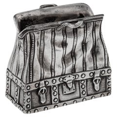 Vintage Solid Silver Match Striker Vesta by William Base & Sons, 1930