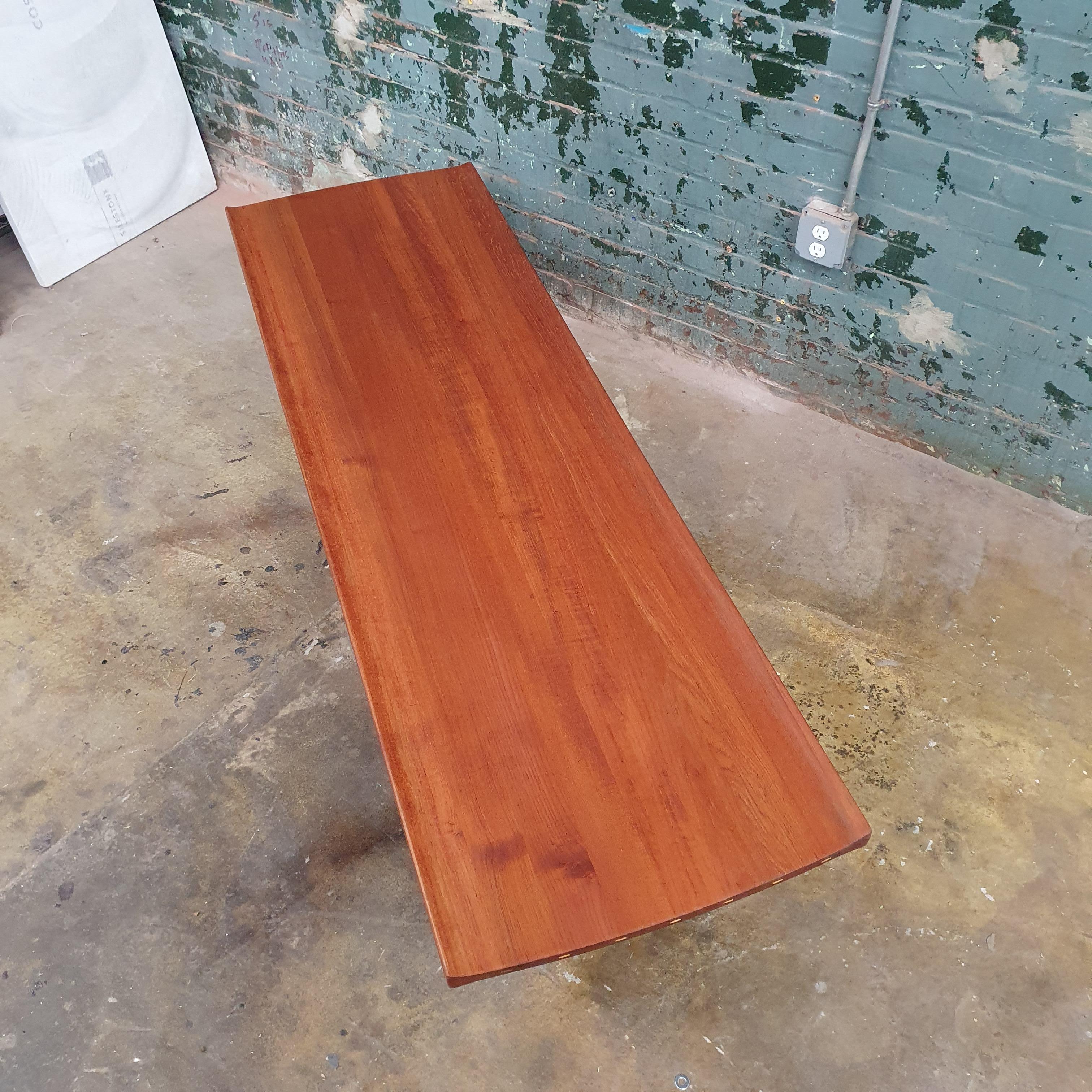 Swedish Vintage Solid teak coffee table by Tove and Edvard Kindt-Larsen for AB Seffle Mo For Sale