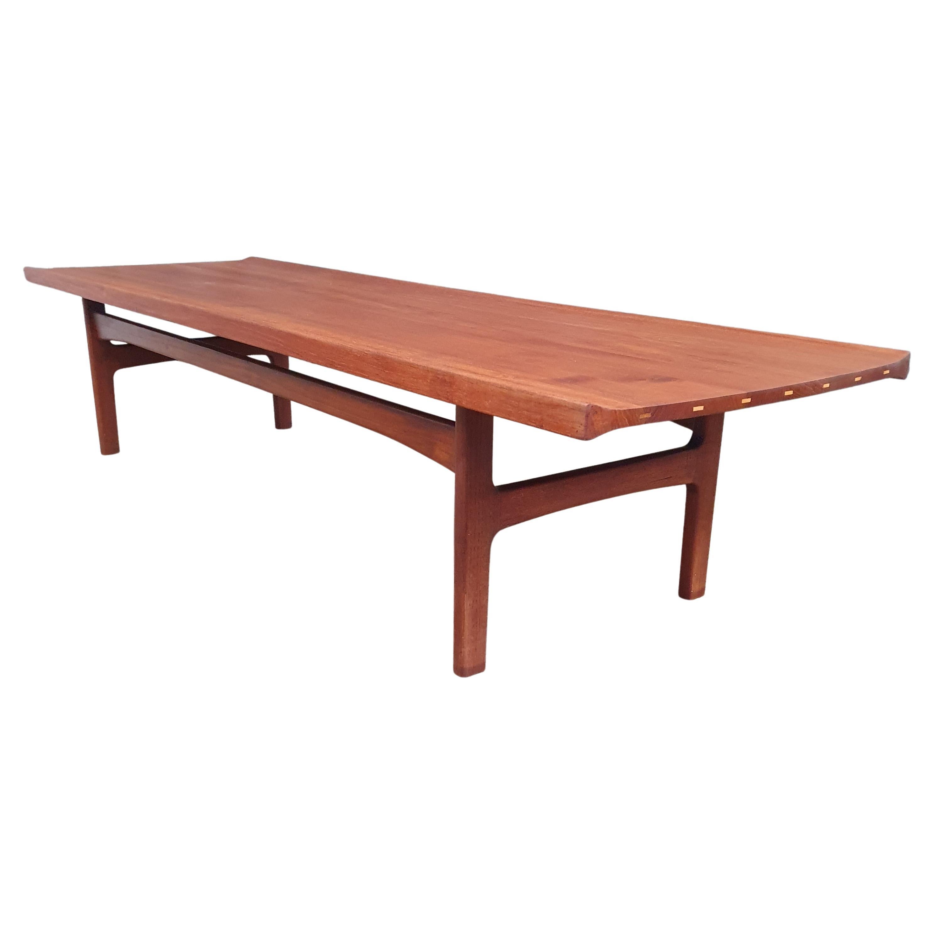 Vintage Solid teak coffee table by Tove and Edvard Kindt-Larsen for AB Seffle Mo For Sale