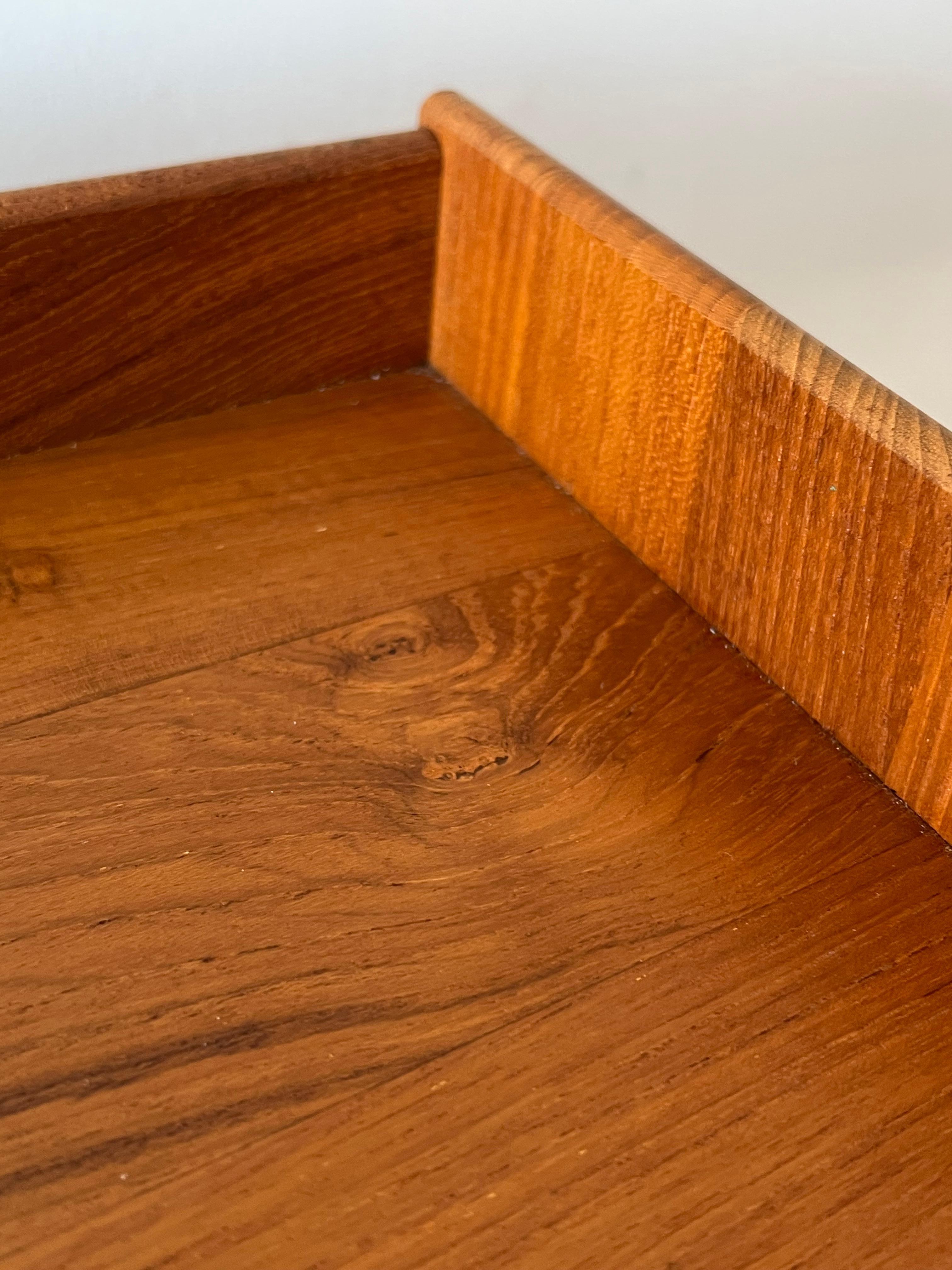 Vintage Solid Teak Danish Modern Letter Tray Desk Organizer Nordisk Andels 1960' In Good Condition In St.Petersburg, FL