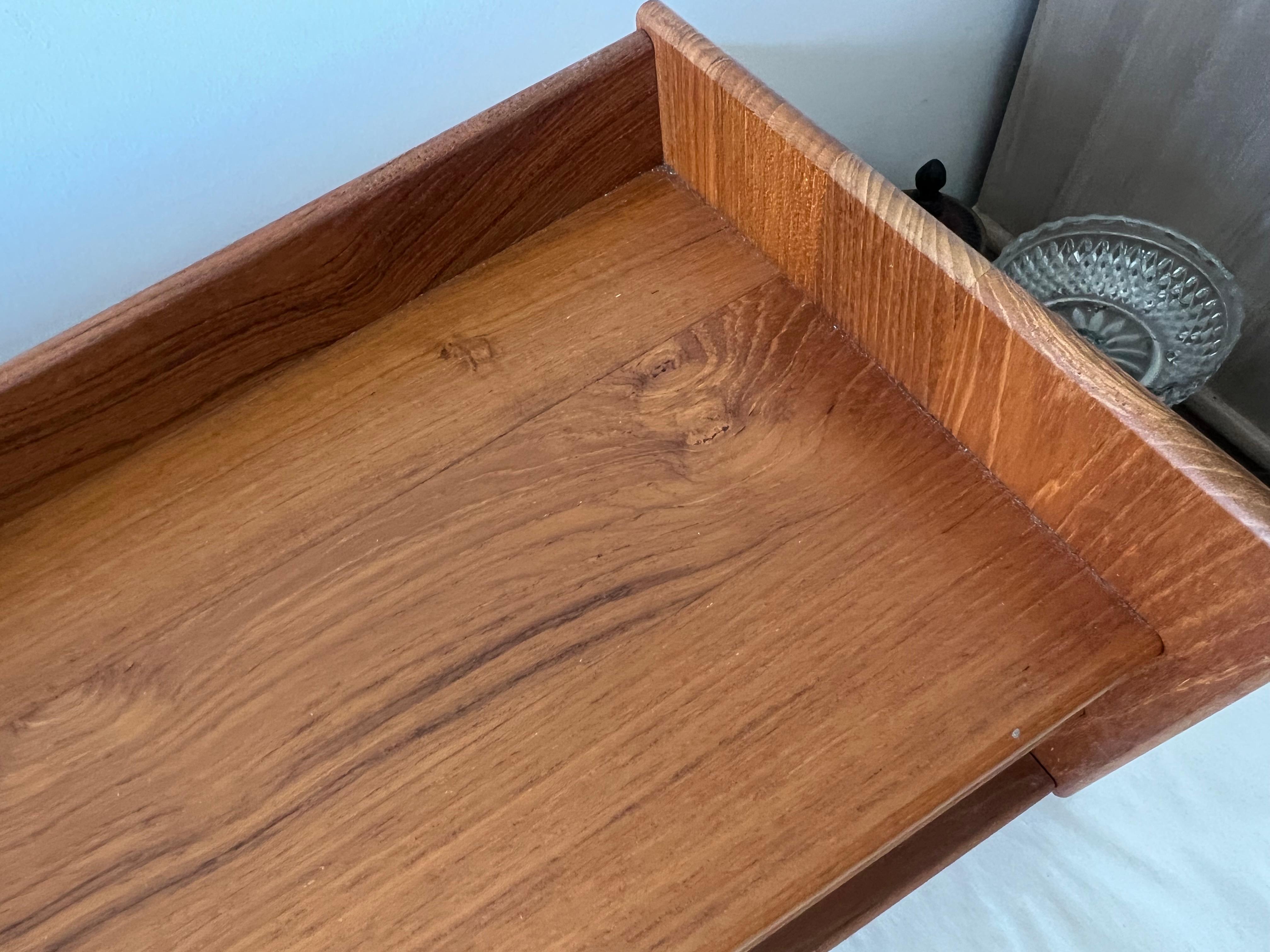 Vintage Solid Teak Danish Modern Letter Tray Desk Organizer Nordisk Andels 1960' 3
