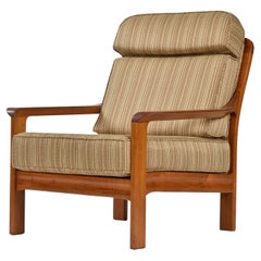 Vintage Solid Teak Danish Modern Style Lounge Chair