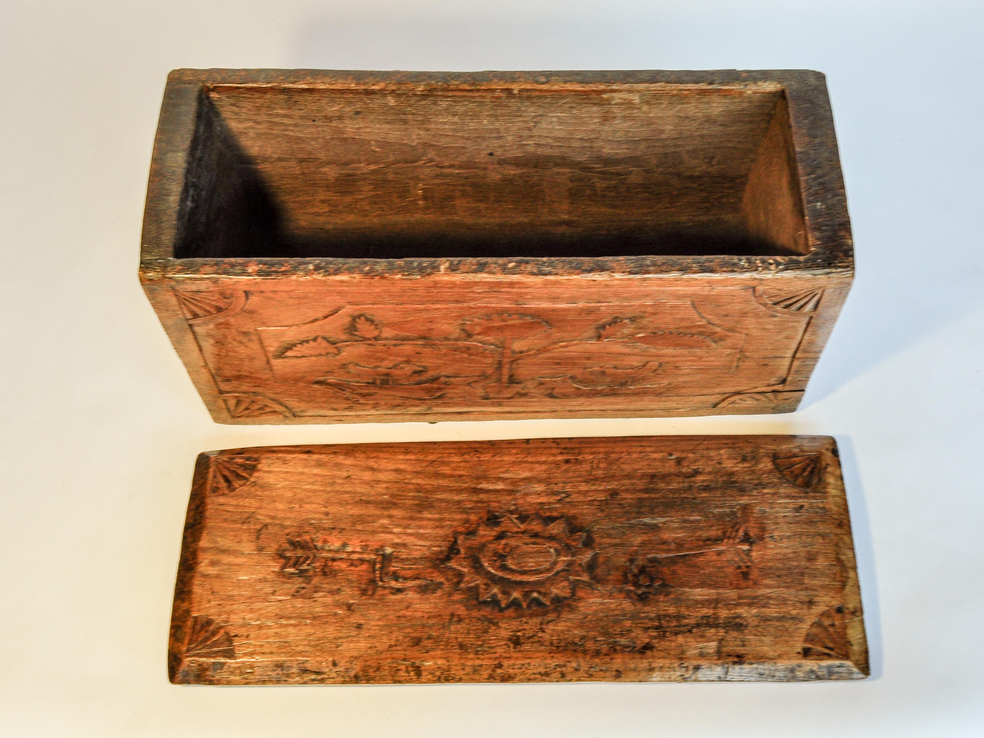 Vintage Solid Teak Storage Box with Carvings, Java, Early to Mid-20th Century 12