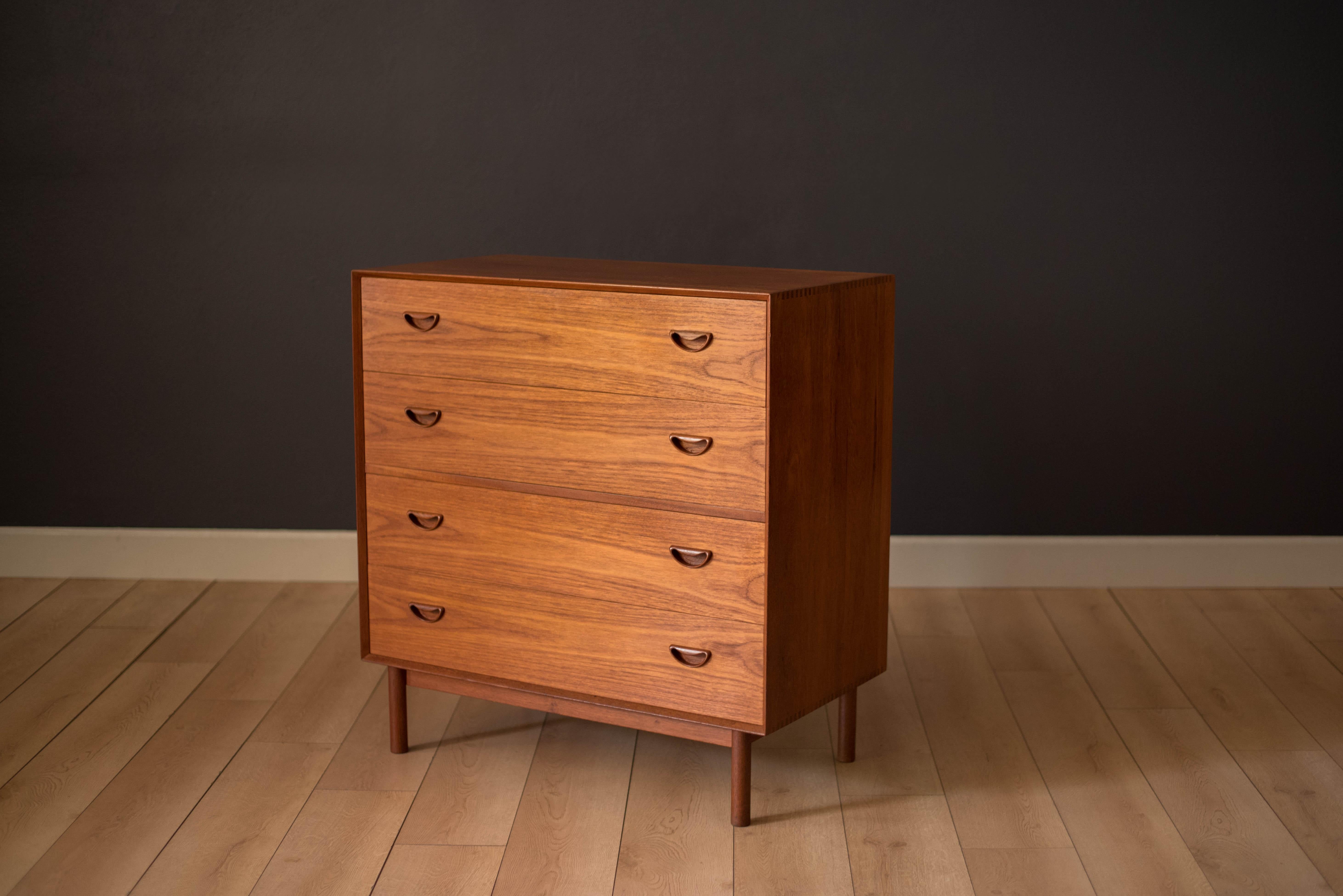 Vintage Solid Teak Vanity Dresser Chest by Peter Hvidt & Orla Mølgaard-Nielsen 6