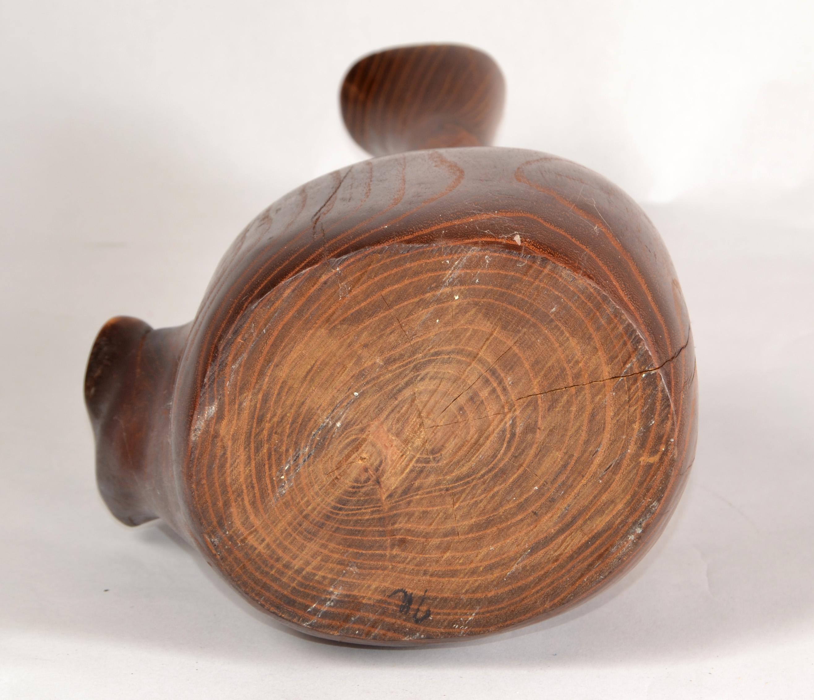 Vaso per orchidee d'epoca in legno massiccio di teak Movimento Art & Crafts moderno di metà secolo in vendita 2