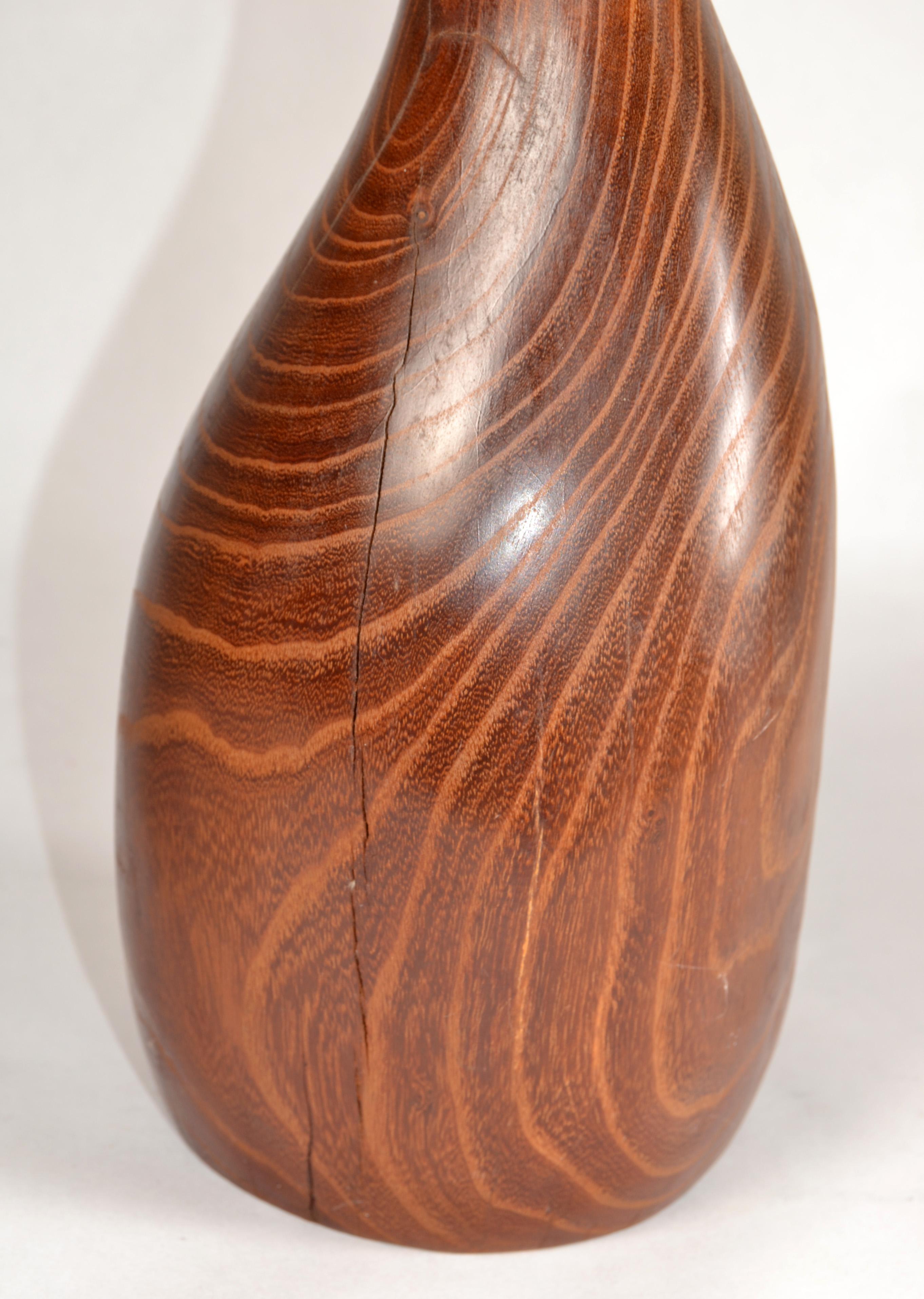 Vaso per orchidee d'epoca in legno massiccio di teak Movimento Art & Crafts moderno di metà secolo in vendita 3