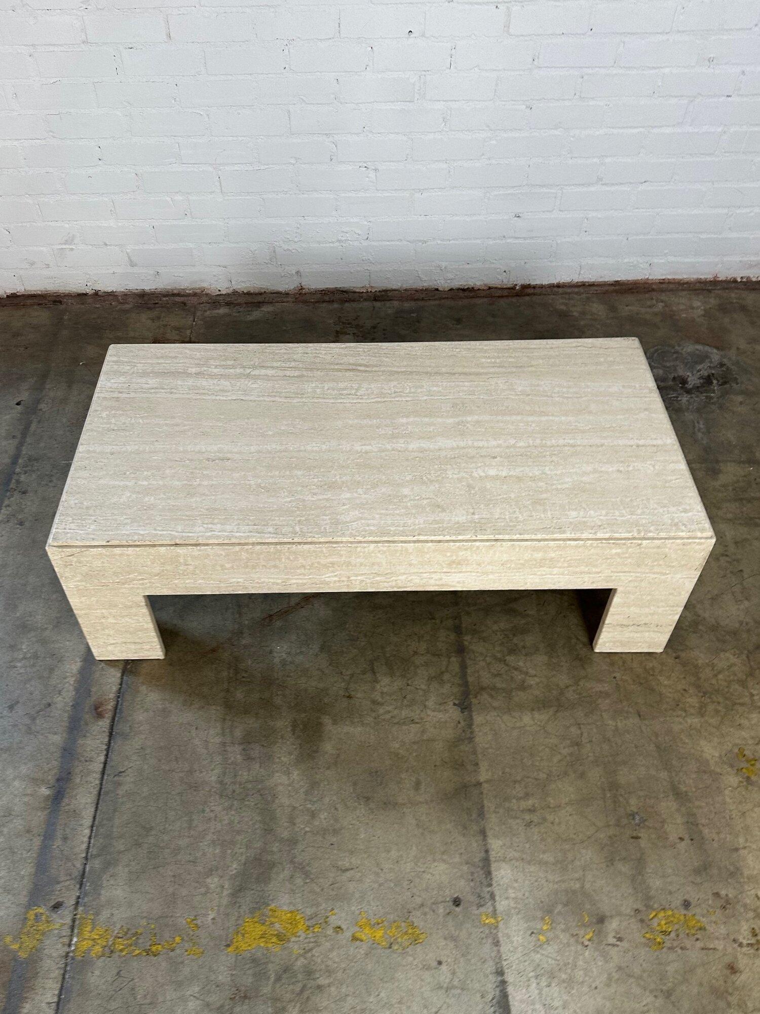 Mid-Century Modern Vintage solid travertine coffee table